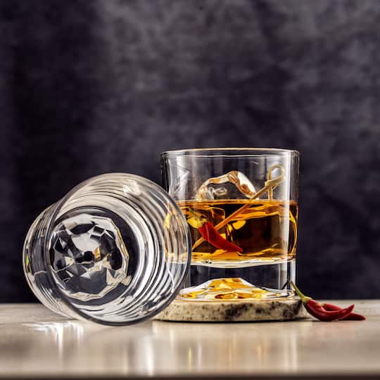JoyJolt® 10oz. Radiant Crystal Mountain Double Old Fashioned Tumblers, 4ct.